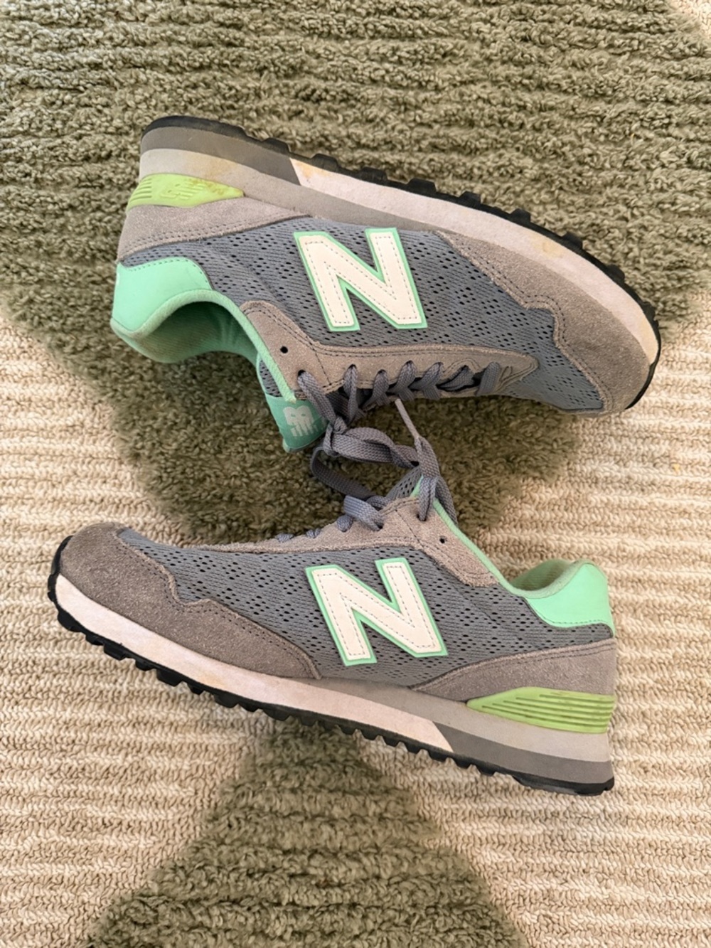 New Balance Gray & Mint Accent Retro Runner